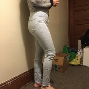 Zara Distressed Light Wash Skinny Jean - High Rise